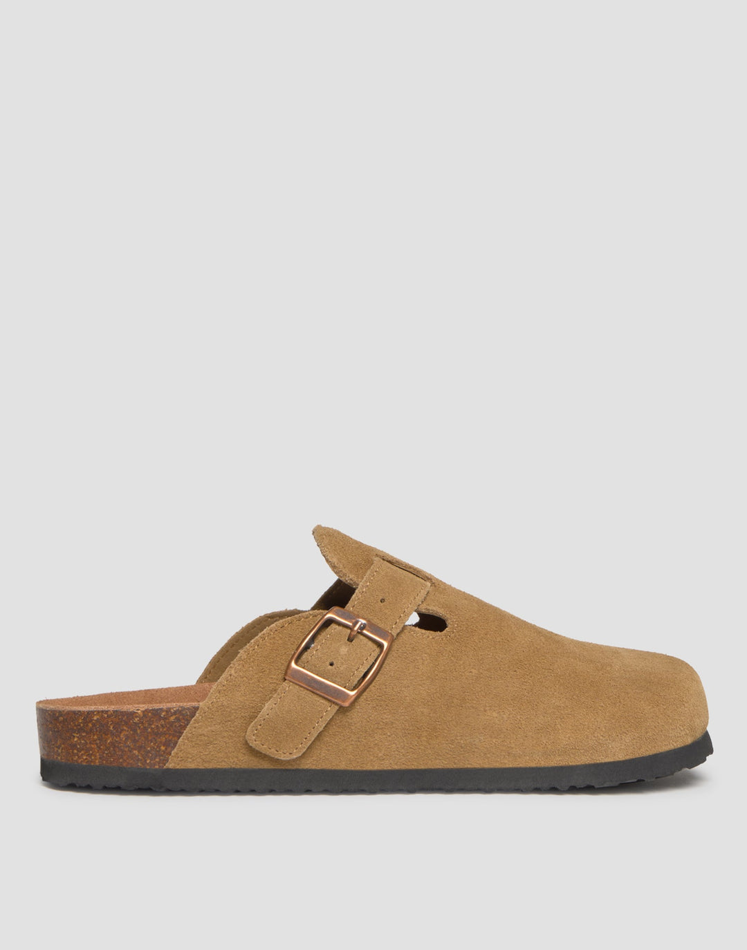 Suede clogs