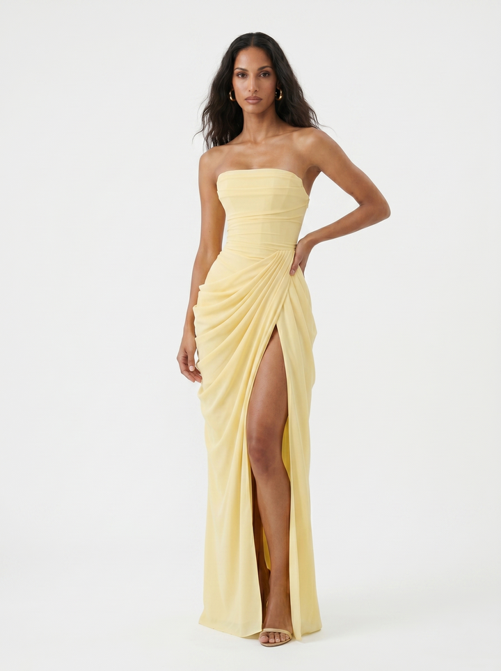 Sira | Vestido largo de fiesta Amarillo