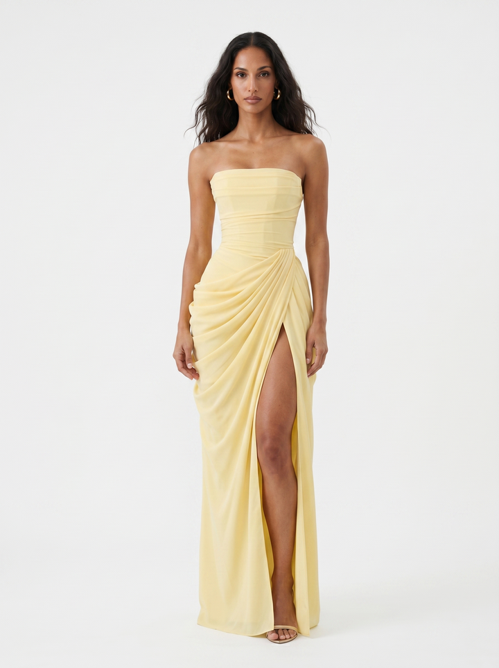 Sira | Vestido largo de fiesta Amarillo