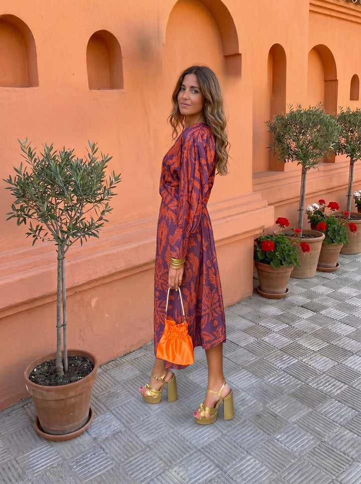 Vestido midi estampado
