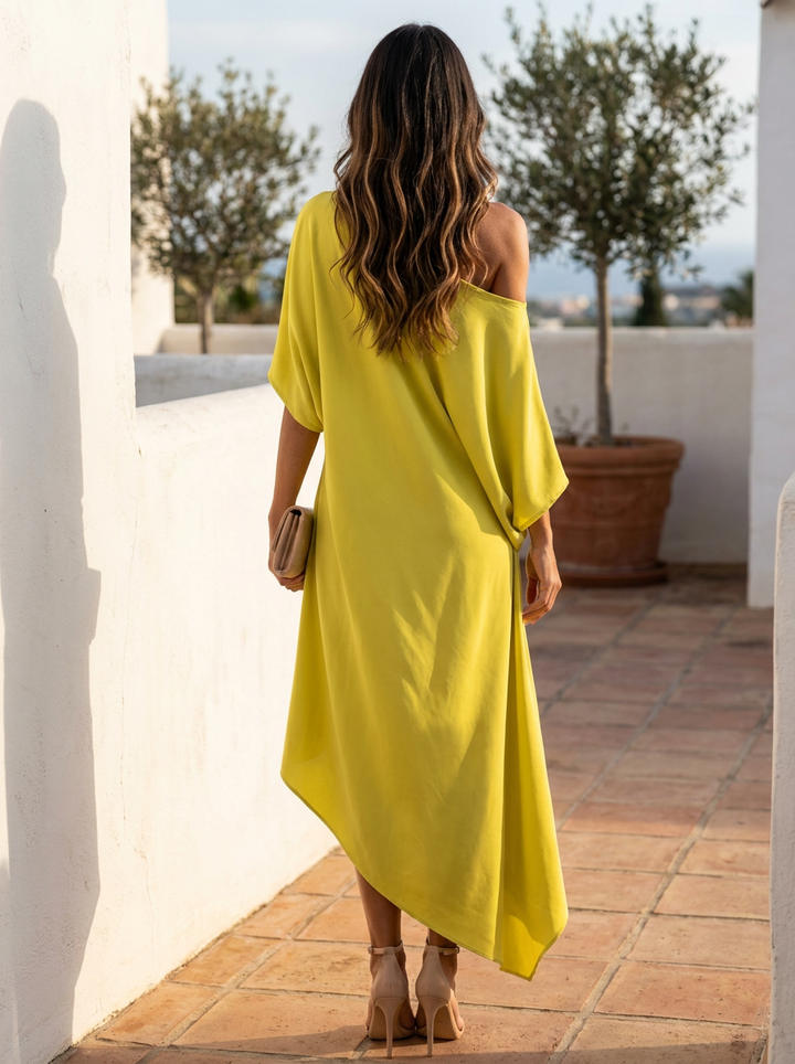 Camila – Vestido elegante asimétrico